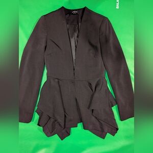 Black dressy blazer with hidden closure